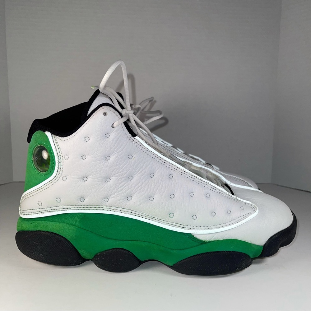 Nike Air Jordan 13 Retro Lucky Green White Black Shoes Mens Size 9.5￼